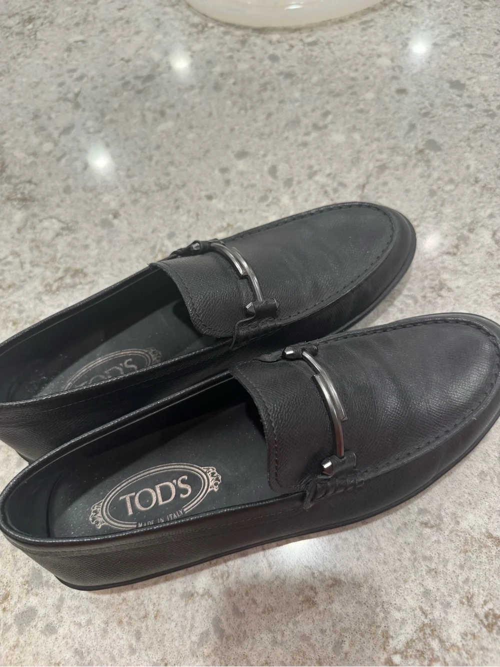 Tod's Black Leather Men's Loafers